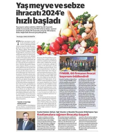 Dünya Gazetesi / Yaş meyve ve sebze ihracatı 2024'e hızlı başladı